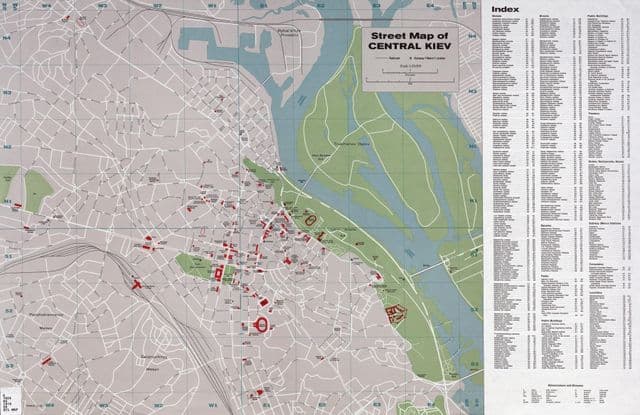 Kiev city center map