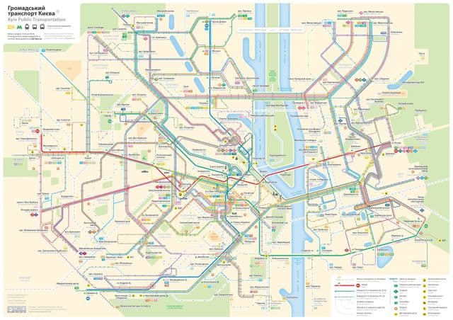 Kiev transportation map