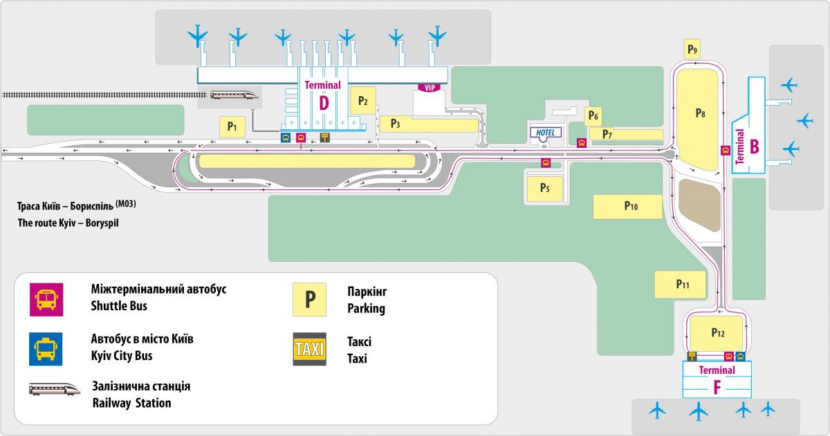 Kiev airport terminal map