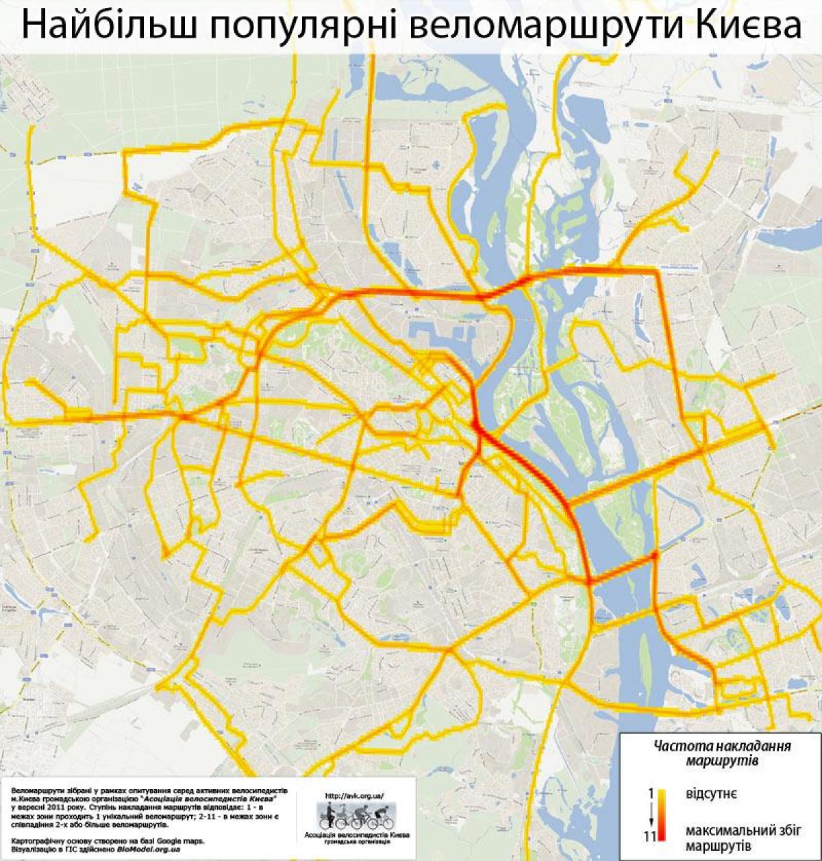 Kiev bike lane map