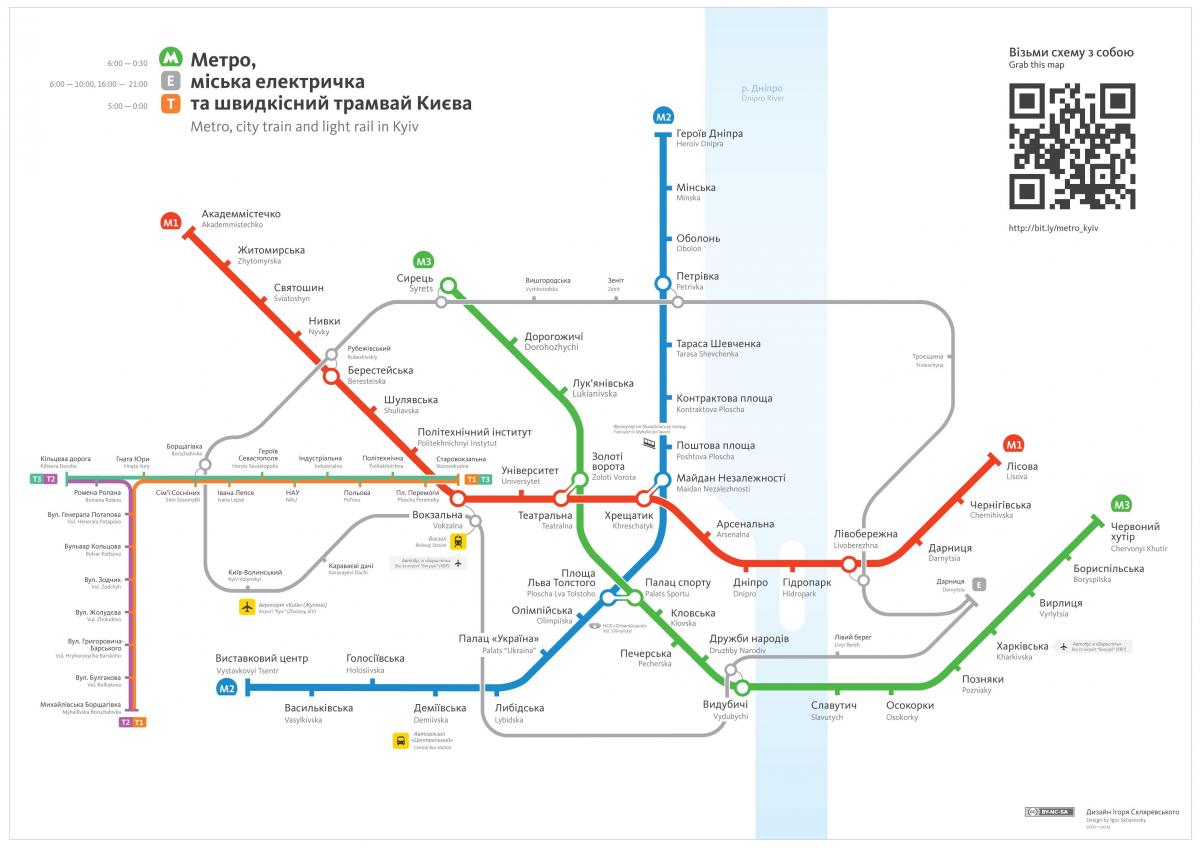 Kiev railway stations map