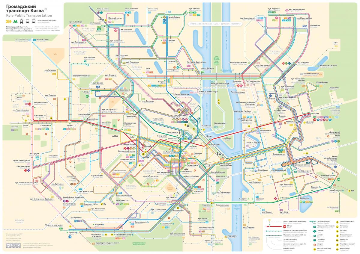 Kiev transportation map